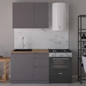 Кухонный гарнитур «Невада» длиной 1,0 м (Grey)