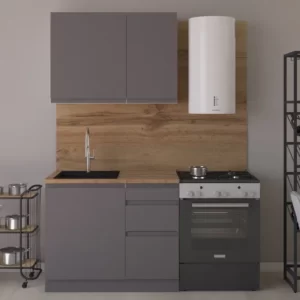 Кухонный гарнитур «Женева» длиной 1,0 м (Grey)